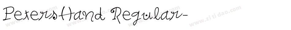 PetersHand Regular字体转换